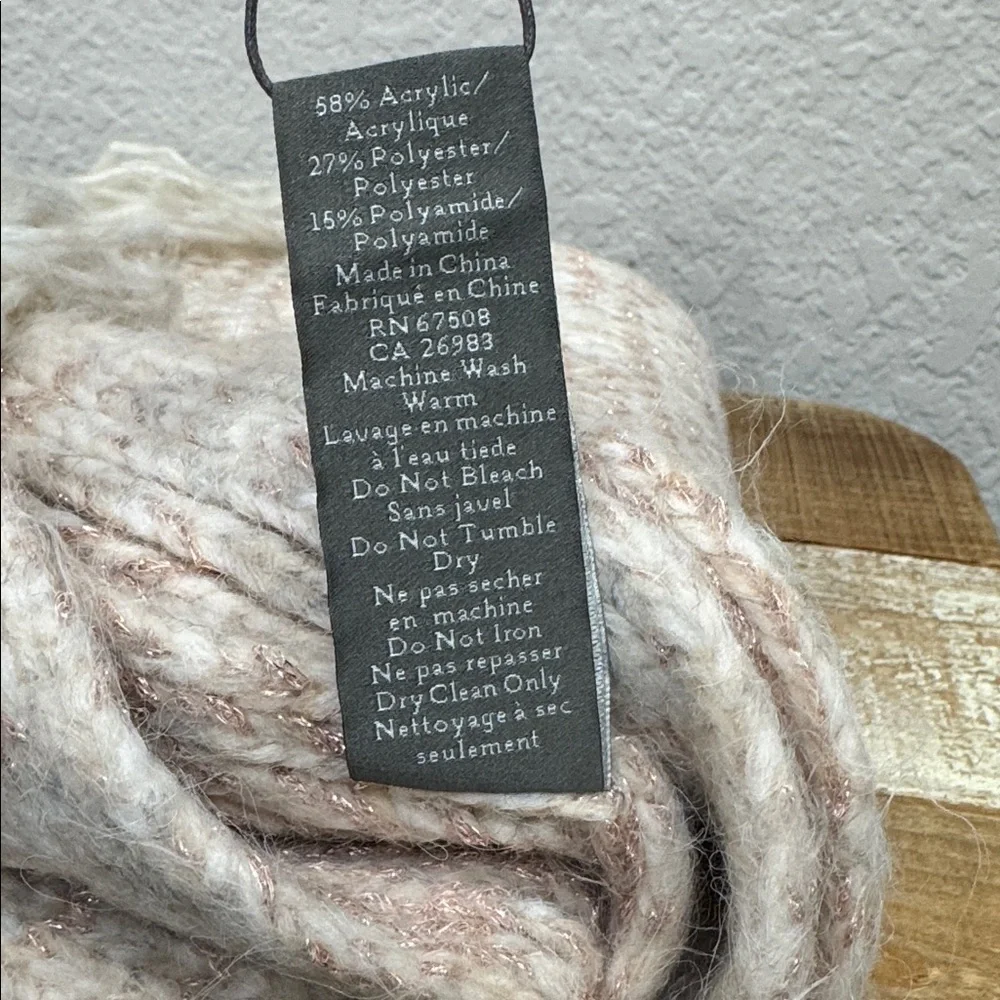 Vince Camuto Muffler Metallic Knit Scarf NEW